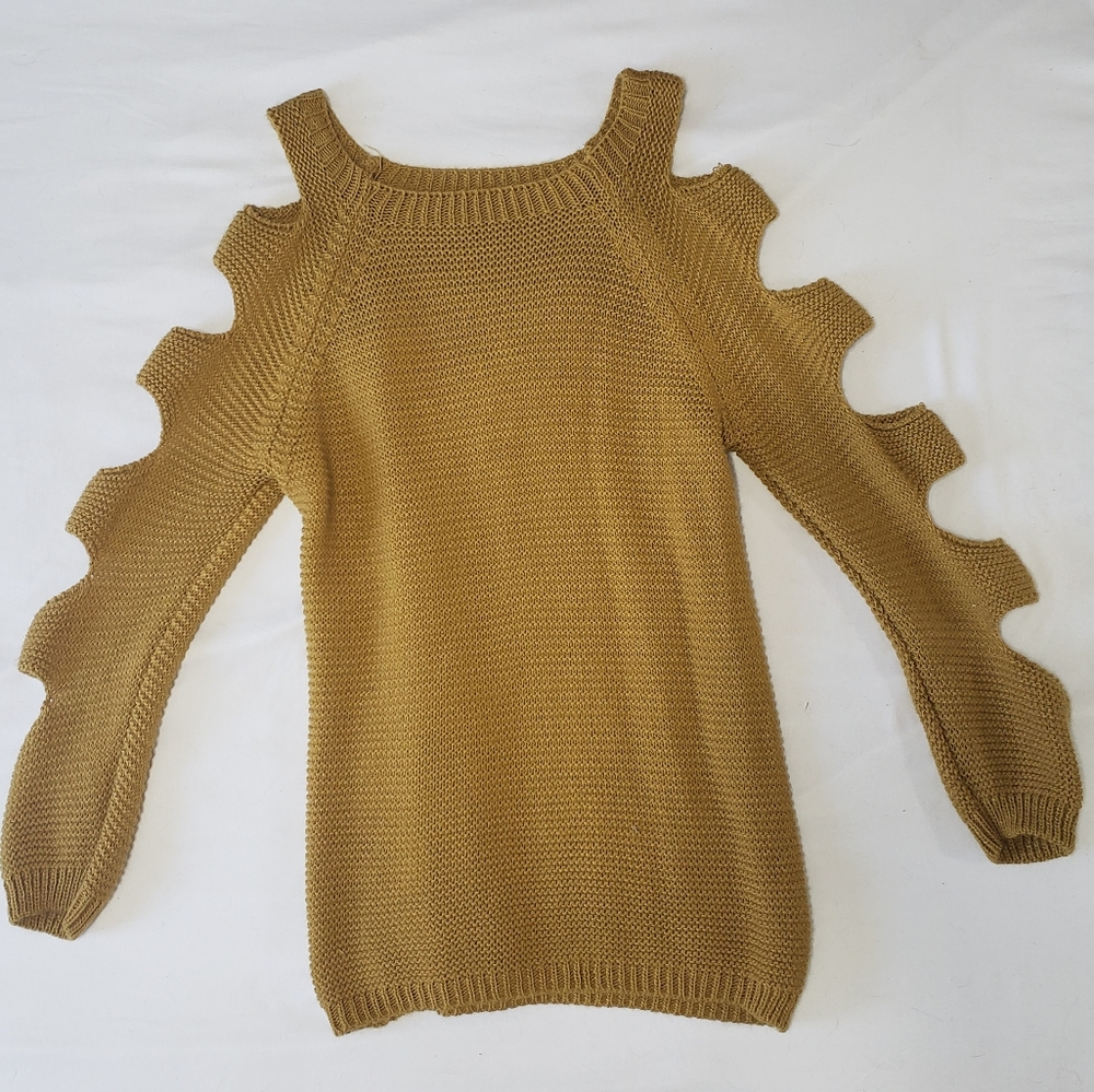 Yellow knit sweater